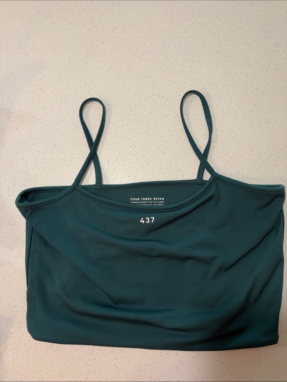 437 NWOT Teal Strappy Crop Top